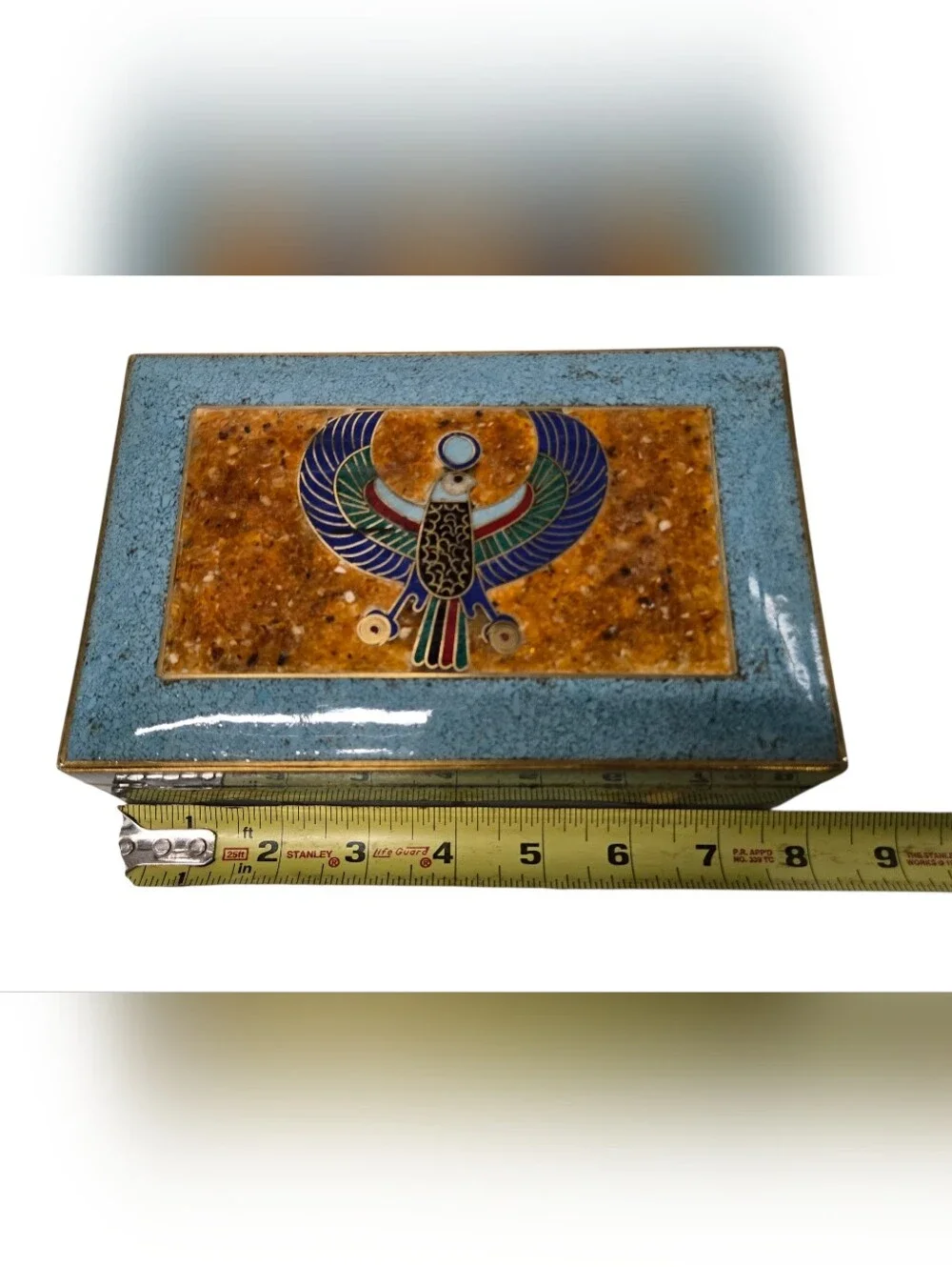 Egyptian Revival cloisonné enamel trinket box‎